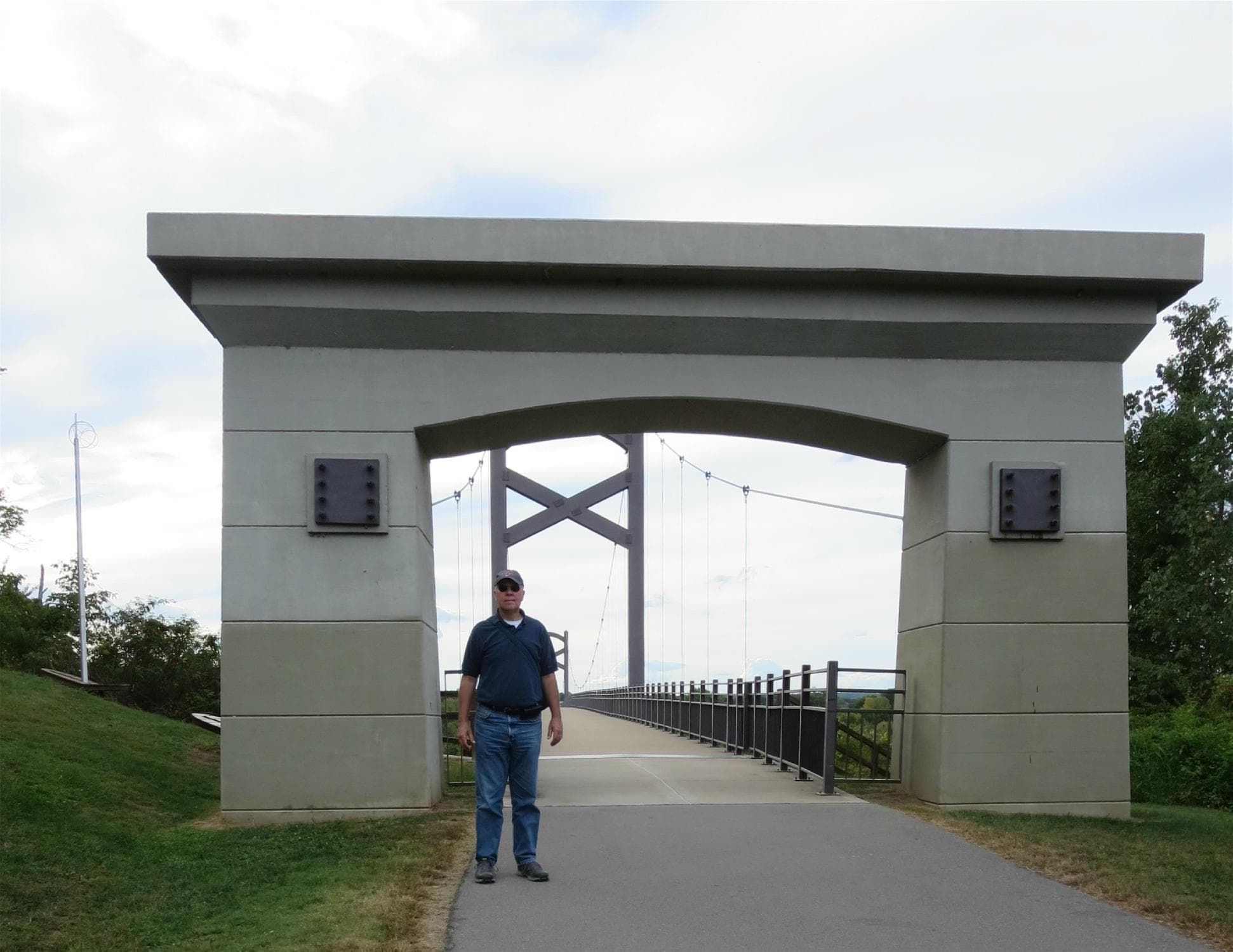 Pedestrian bridge over the Ural River